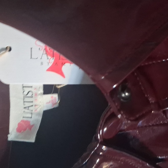 L'ATISTE Dress color Macroom with belt and gold hardware, faux leather. Size L - Picture 5 of 7